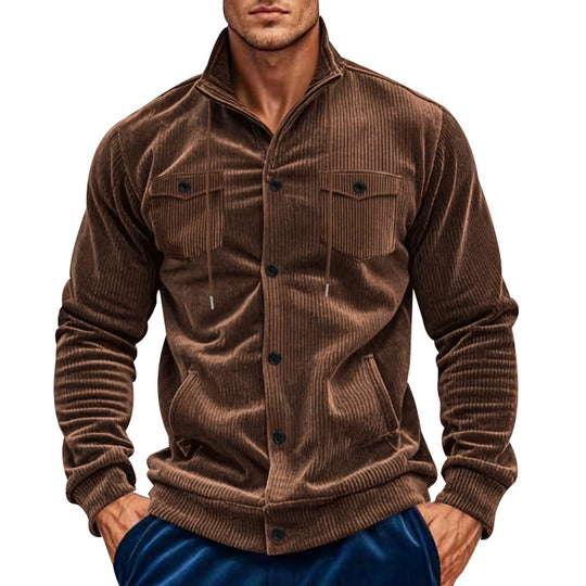 Herren Utility-Hemd mit strukturiertem Cordstoff und praktischen Brusttaschen EB