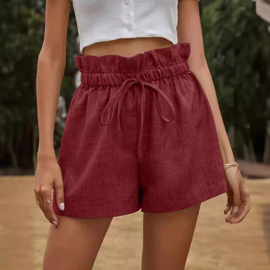 Damen lässige Shorts mit elastischem Bund EB