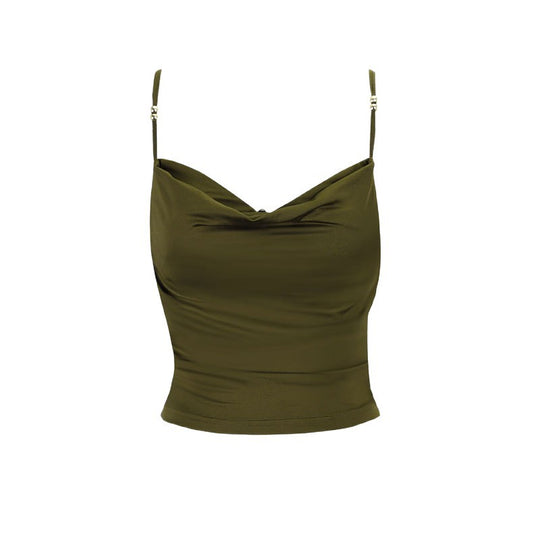 Damen elegantes Cami-Top mit dekorativen Trägern und figurnaher Silhouette EB