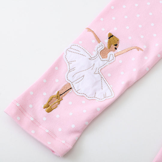 Mädchen Leggings mit zauberhaften Ballettapplikationen EB