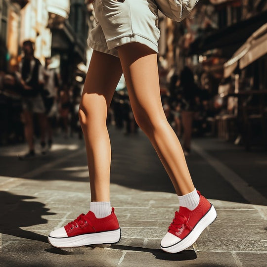 Damen Sportliche Plateau-Sneaker mit atmungsaktiver Oberseite EB