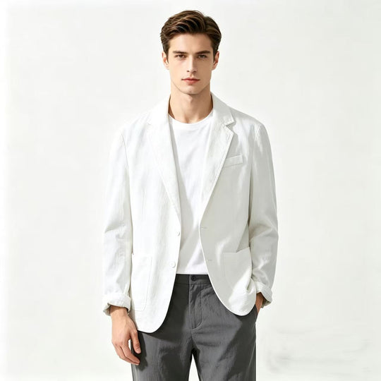Herren nan leichter Leinenblazer mit modernem Slim-Fit Schnitt EB
