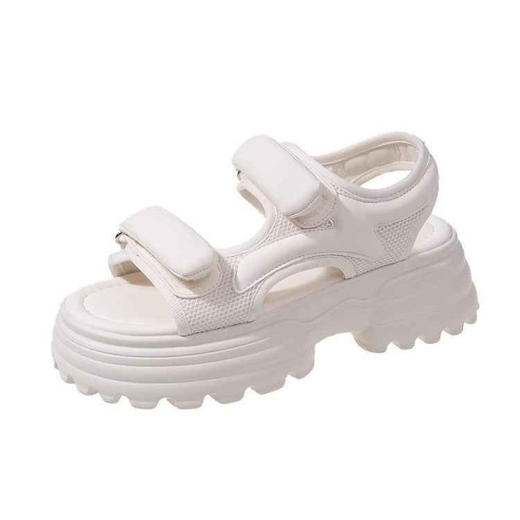 Damen Sportliche Sandalen mit verstellbaren Klettverschlüssen EB