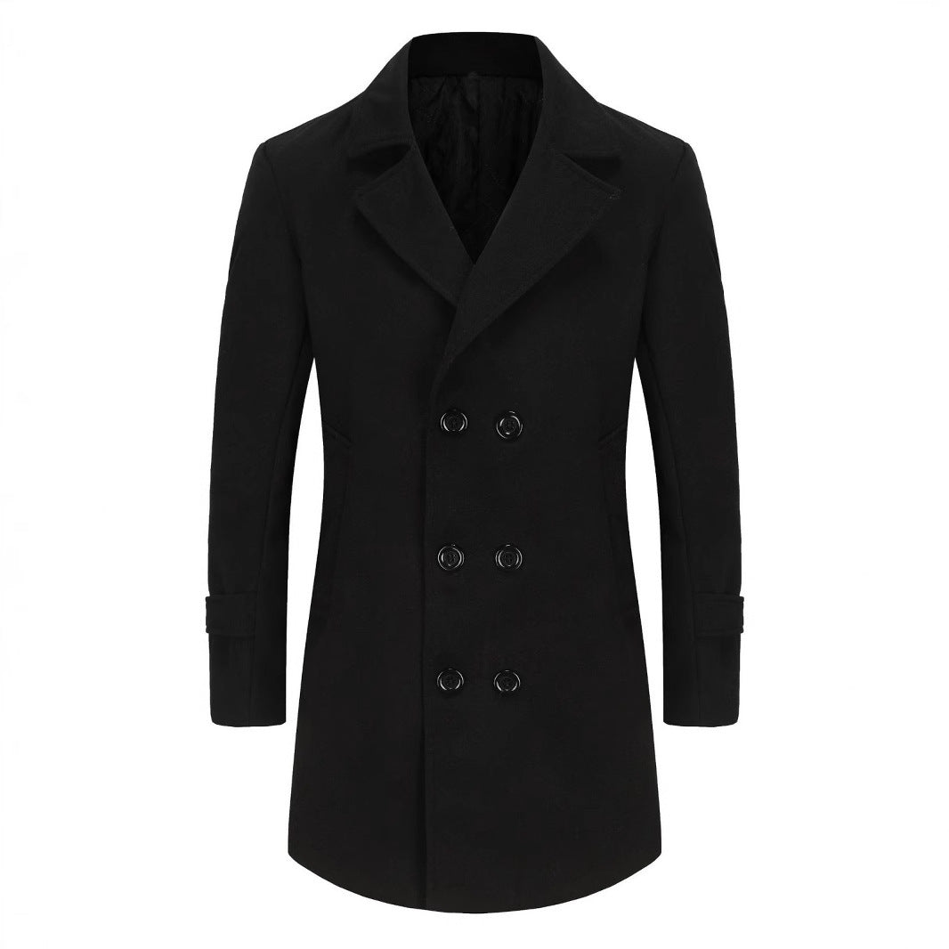 Herren eleganter Woll-Doppelmantel EB