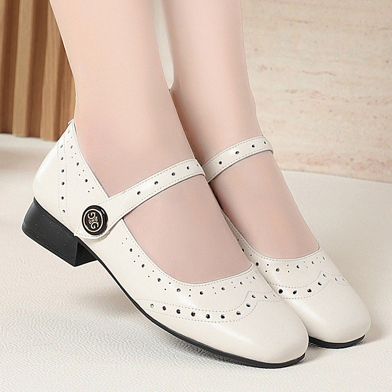 Damen Ballerinas mit verstellbarem Riemen und komfortablem Fußbett EB