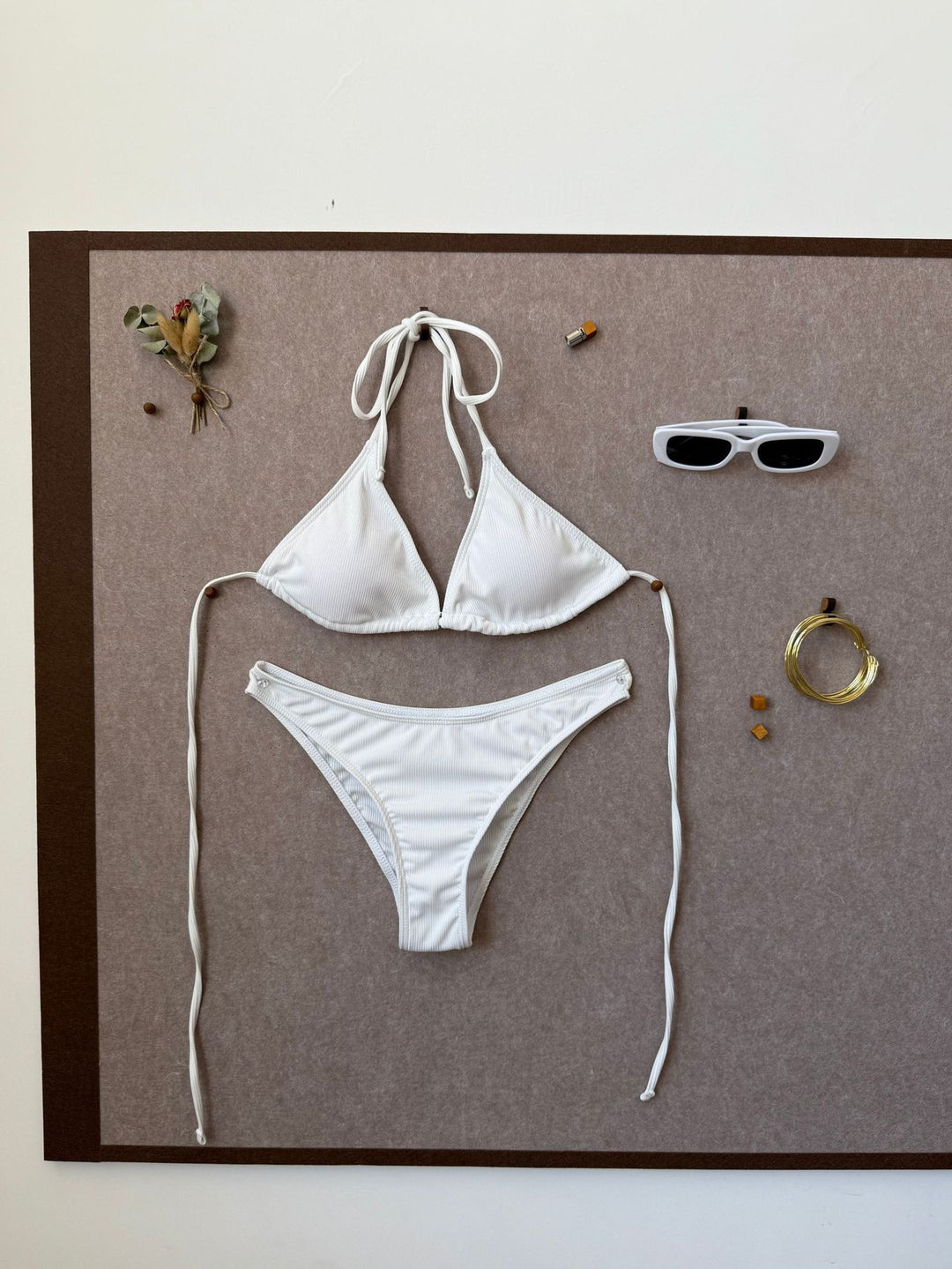 Damen Triangel-Bikini mit Raffung EB