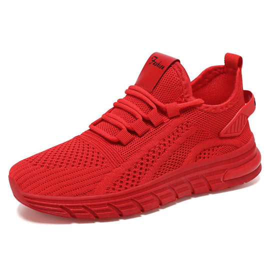 Unisex nan ultraleichte Strick-Laufsneaker mit nahtlosem Sockenschaft und stoßdämpfender gewellter Laufsohle EB