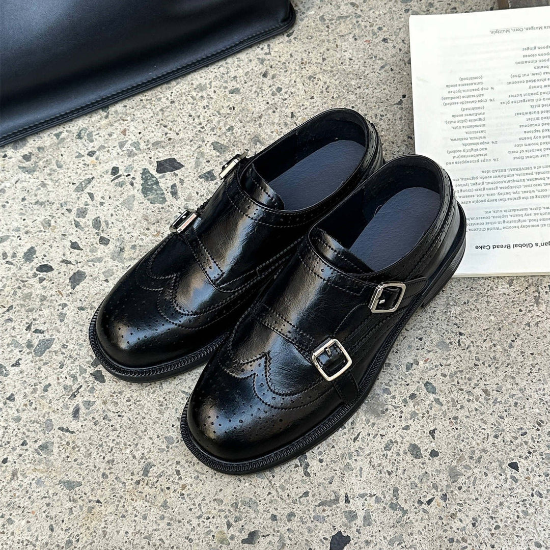 Damen stilvolle Slipper mit modischer Schnallenverzierung EB