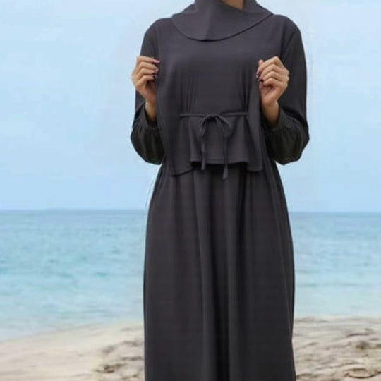 Damen modischer und eleganter Strandanzug mit begleitetem Kopftuch EB