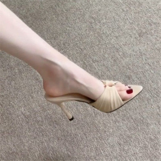 Damen Mules mit elegantem Rüschendesign und raffinierten Details EB