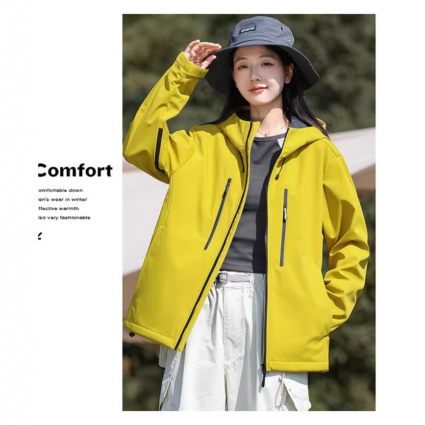 Damen Funktionsjacke mit wasserabweisendem Material und praktischen Reißverschlusstaschen EB
