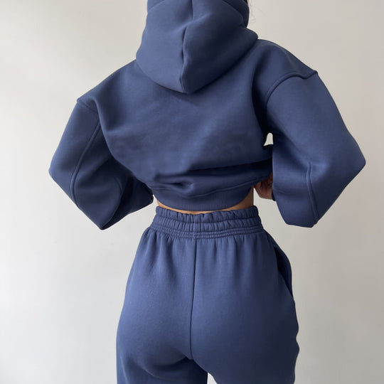 Damen modisches und lässiges Hoodie-Set mit weitem Schnitt EB