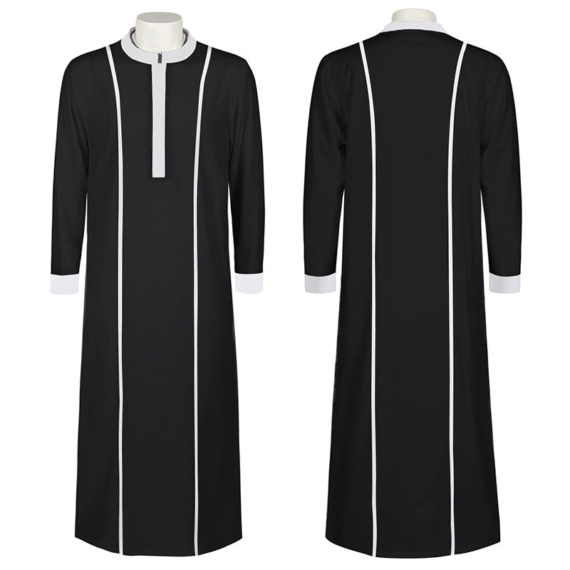 Damen nan eleganter Maxicape-Mantel mit gestuften Schultercapes und Stehkragen Eb