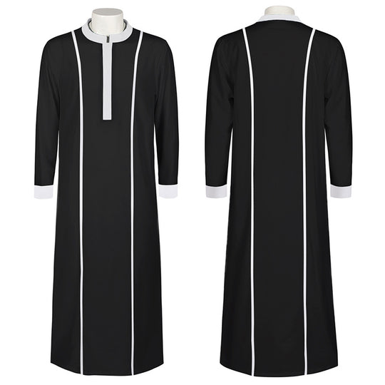 Damen nan eleganter Maxicape-Mantel mit gestuften Schultercapes und Stehkragen Eb