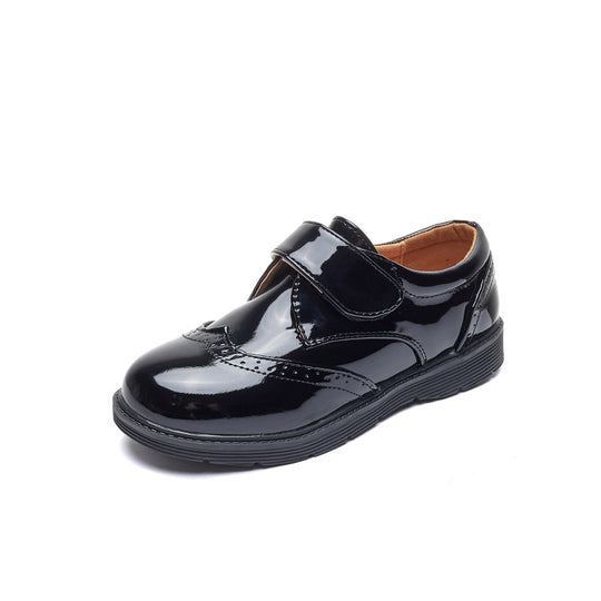 Damen Komfortable Schnürschuhe mit Klettverschluss und Hochglanz-Oberfläche EB