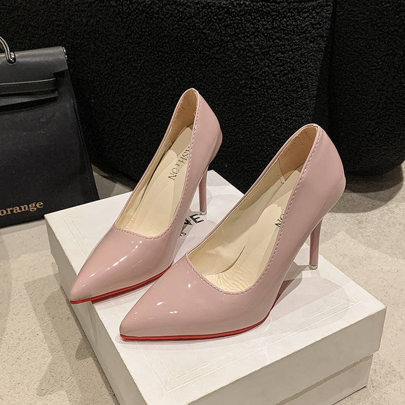 Damen Elegante High Heels mit spitz zulaufender Vorderkappe und transparentem Absatz EB