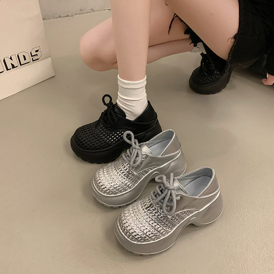 Damen Komfortable Sneaker mit atmungsaktiven Netz-Einsätzen EB