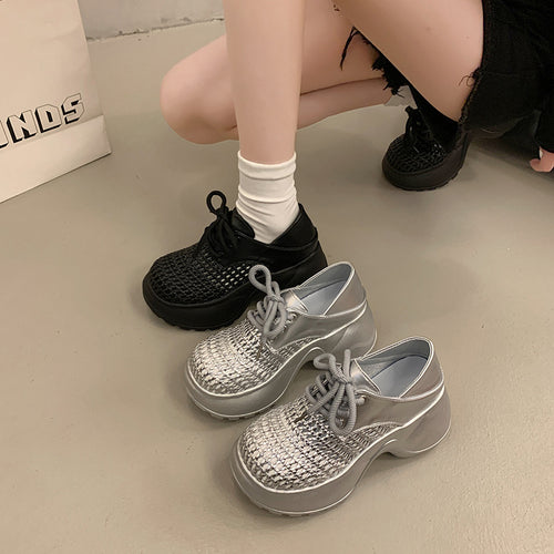 Damen Komfortable Sneaker mit atmungsaktiven Netz-Einsätzen EB