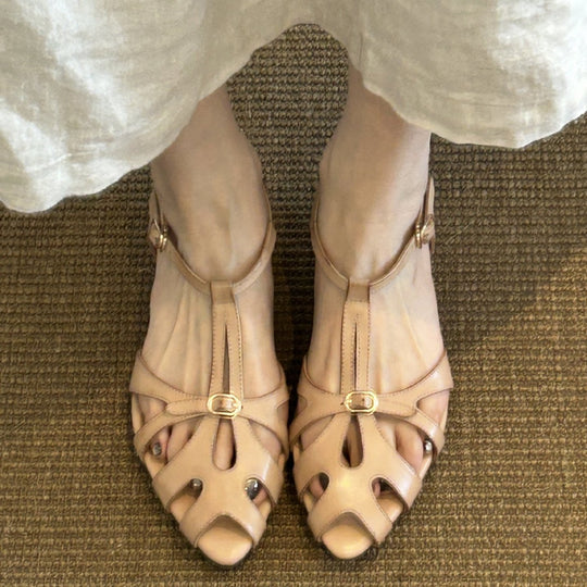 Damen Ballerinas mit elegantem Vorderteil und komfortabler Schnalle EB