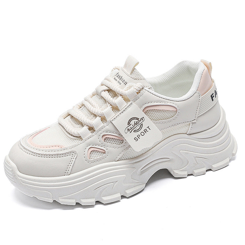 Damen Trendige Chunky Sneakers mit atmungsaktivem Obermaterial und dämpfender Sohle EB