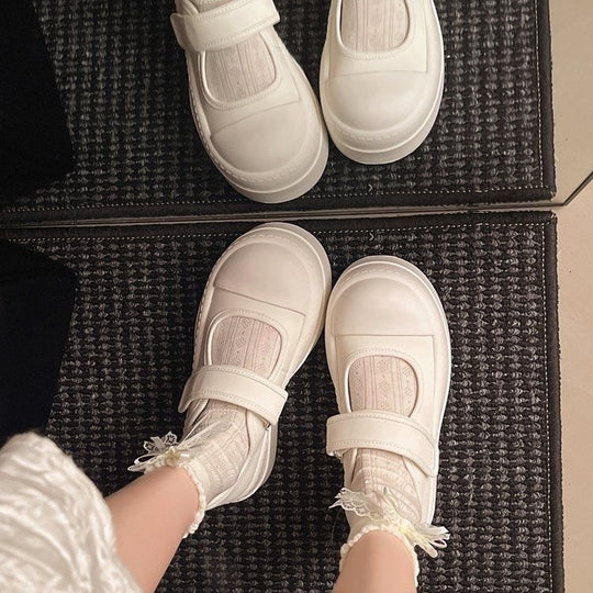 Damen Plattform-Pantoletten mit verstellbarem Klettverschluss und stoßdämpfender Sohle EB