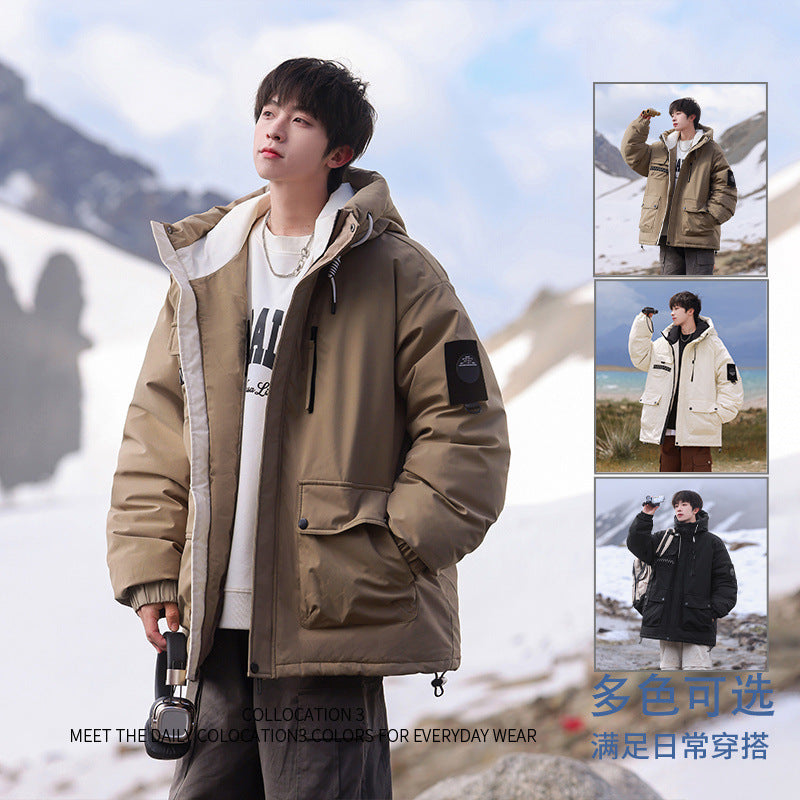 Herren isolierte Outdoor-Pufferjacke mit multifunktionalen Taschen und verstellbarem Kapuzensystem EB