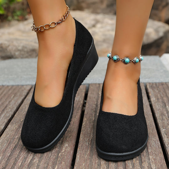 Damen Wedge-Pantoletten mit elegantem Obermaterial und rutschfester Sohle EB