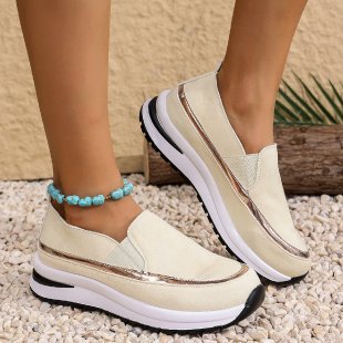 Damen Slip-On Sneakers mit modernem Design und stoßdämpfender Sohle EB