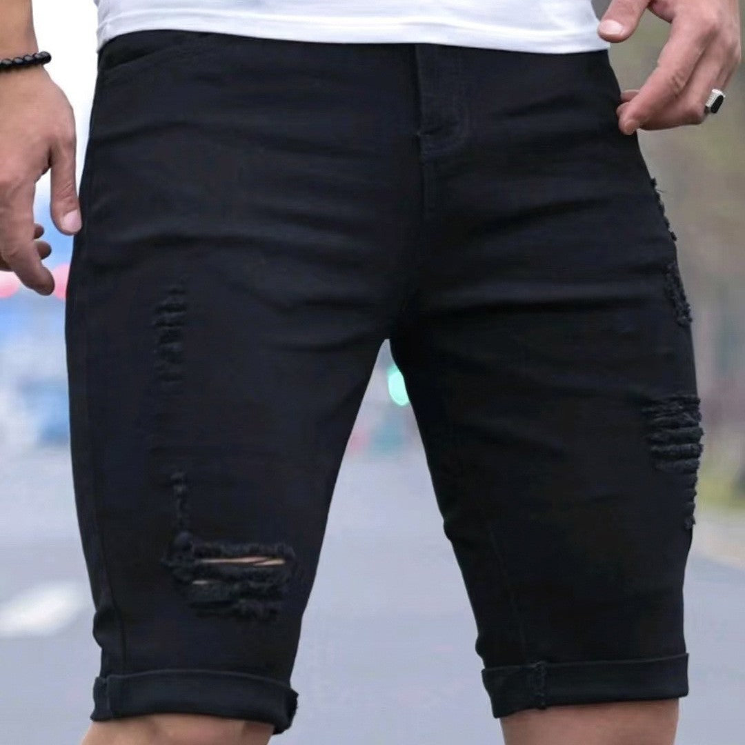 Herren Ripped Denim Shorts EB