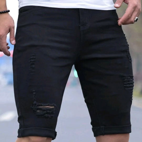Herren Ripped Denim Shorts EB