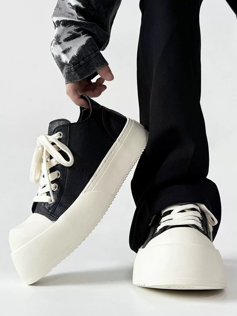 Damen Plateau-Sneaker im minimalistischen Design mit dicker Sohle EB
