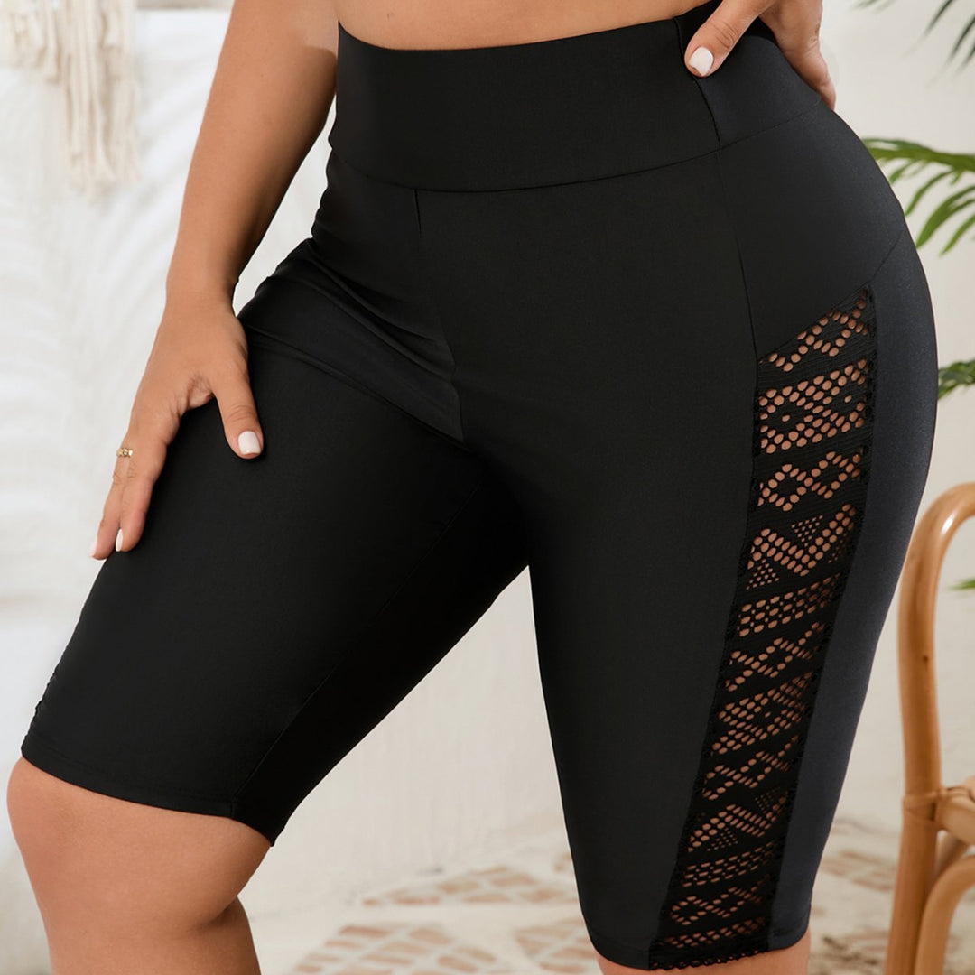 Damen Sportliche Radlerhose mit trendigem Spitzen-Detail EB