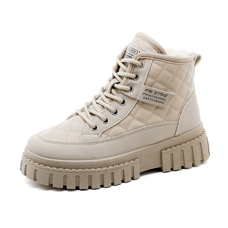 Damen Winterliche High-Top Boots mit kuscheligem Innenfutter und rutschfester Sohle EB