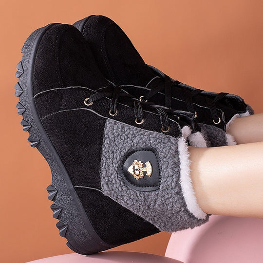 Damen Winterstiefel mit weichem Innenfutter und modischem Fleecefutter EB