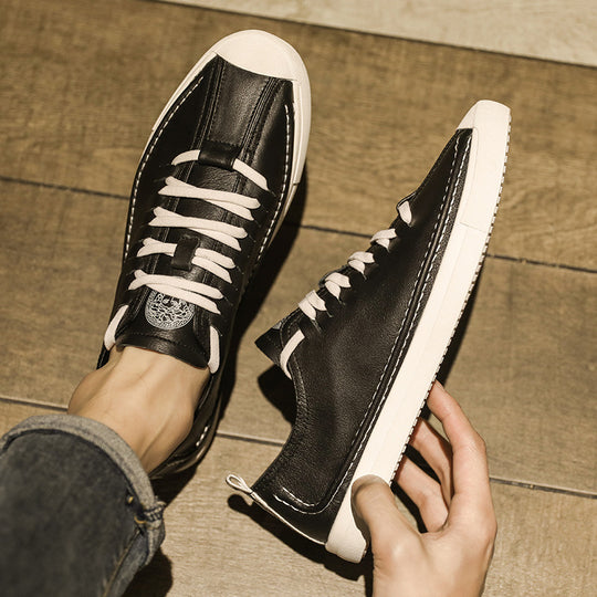 Damen Modische Sneakers mit hochwertiger Leder-Oberfläche und bequemem Innenfutter EB