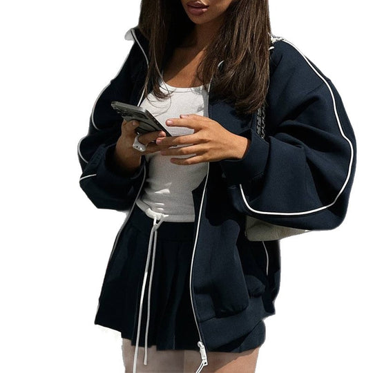 Damen sportliches Loungewear-Kombinationsset mit kurzer Hose und lässigem Oberteil EB