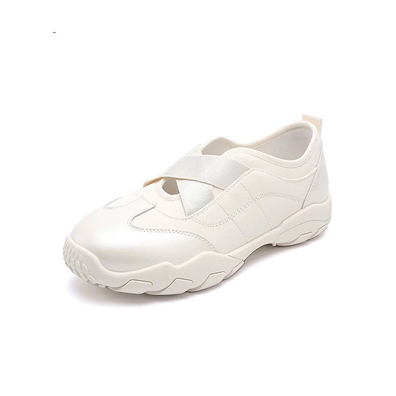 Damen Sportliche Slip-On Sneakers mit elastischen Riemen und praktischem Futter EB