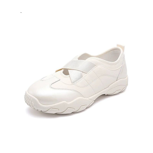 Damen Sportliche Slip-On Sneakers mit elastischen Riemen und praktischem Futter EB