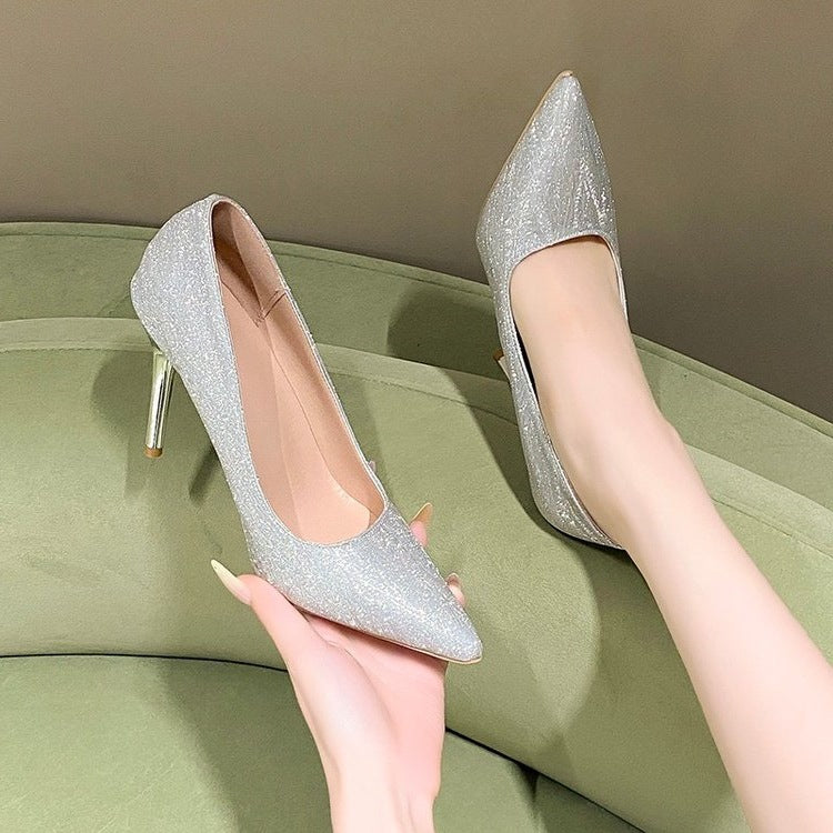 Damen Glamouröse High Heels mit funkelnden Strass-Applikationen EB