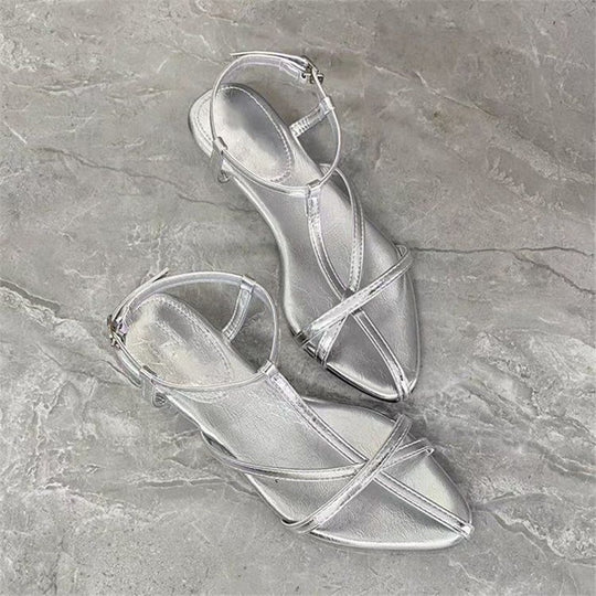 Damen spitze Slingback Sandalen mit elegantem Riemendesign EB