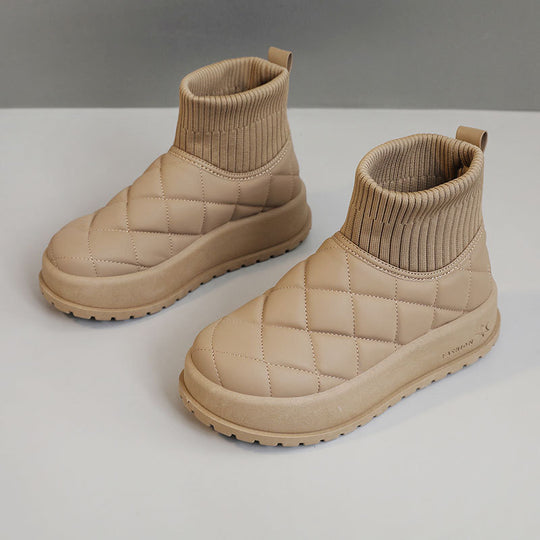 Damen Winterstiefel mit isolierendem Fleece-Innenfutter und rutschfester Sohle EB