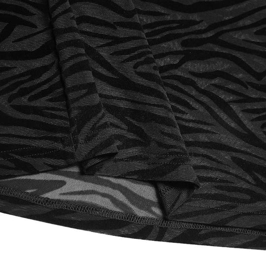 Damen Langarmshirt mit strukturiertem Animal-Print und Stehkragen EB