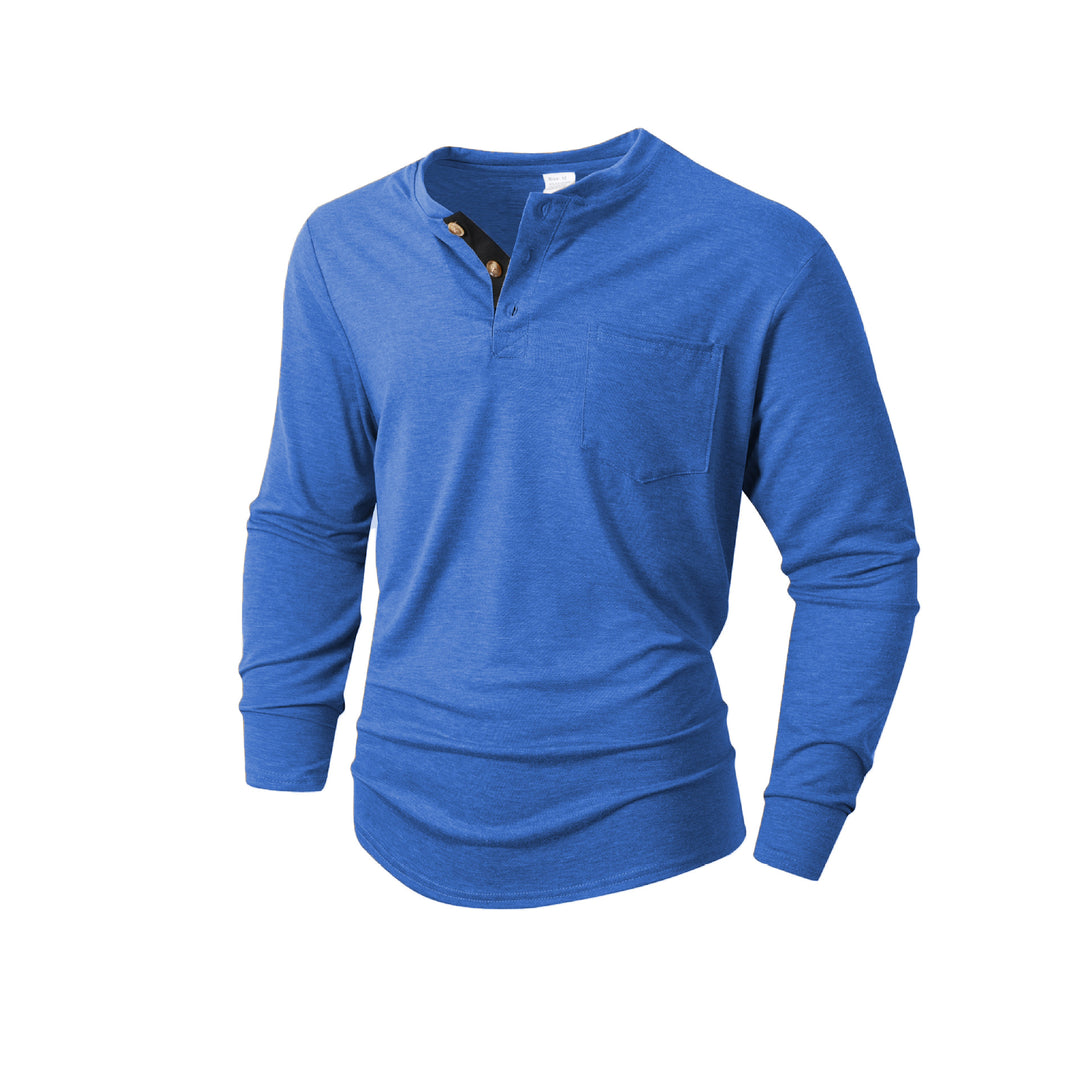 Herren langärmliges Henley-Shirt EB