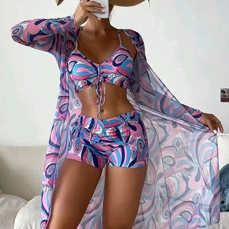 Damen Tankini-Set mit modischem Overshirt EB
