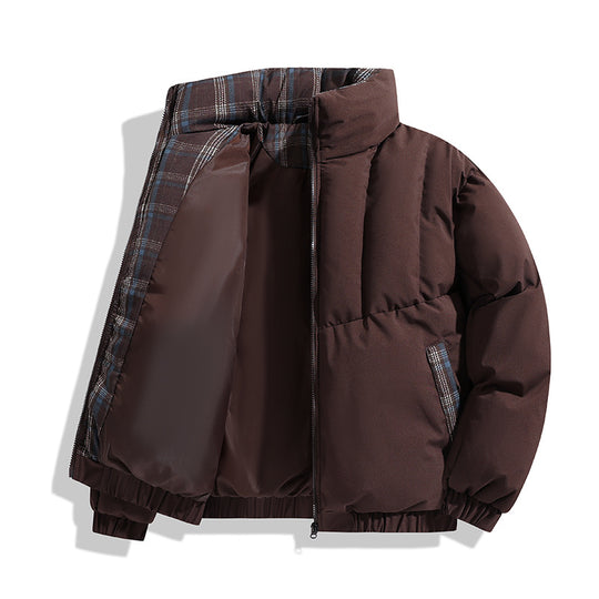 Herren isolierte Steppjacke mit hohen Kragen und praktischen Taschen EB