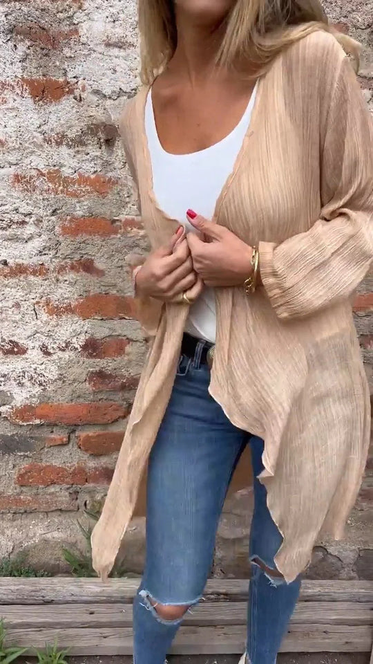 Damen lässige Langarmjacke aus luftiger Sommerqualität EB