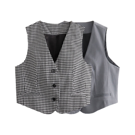 Damen Elegante Taillierte Weste EB