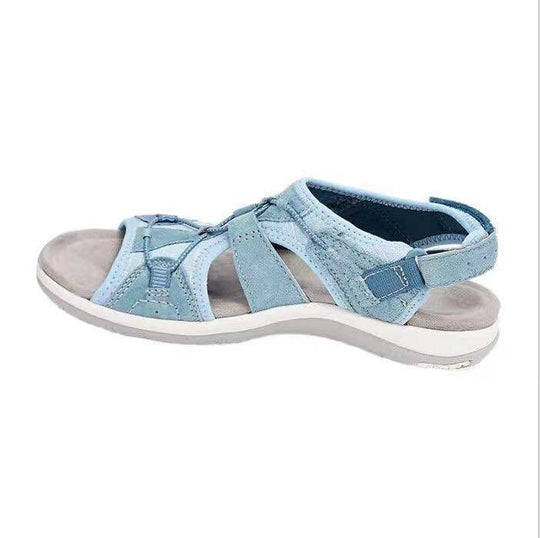 Damen  bequeme Outdoor-Sandalen mit Schnellzugsystem gepolstertem Fußbett und geschlossener Fersenpartie EB