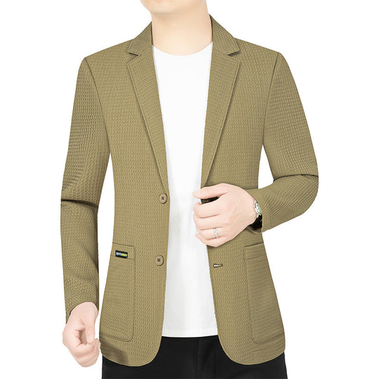 Herren Modernes Stretch Business-Sakko mit schmalem Schnitt und aufgesetzten Taschen EB