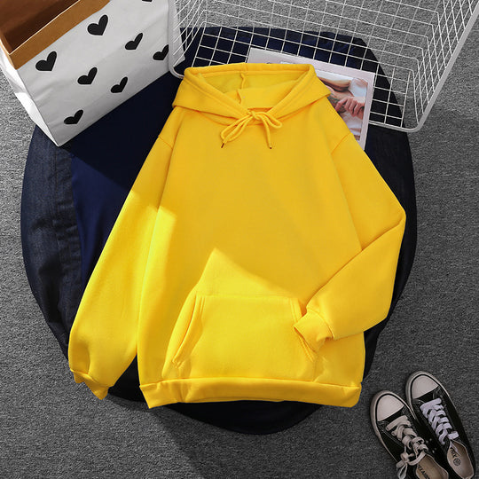 Unisex nan weicher Oversize-Kapuzenpullover mit hohem Kapuzenkragen und Kängurutasche EB